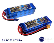 22.2V 1500 to 6000mAh 6S RC