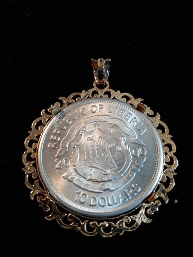 Liberia dollar gold plated - 10,