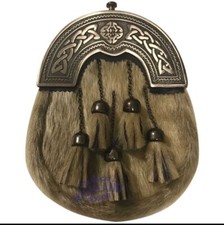 Men's Scottish Full Dress Kilt Sporran 5 Tassel  Antique Cantle/kilt Sporrans