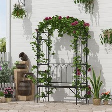 Garden Metal Arch Bench