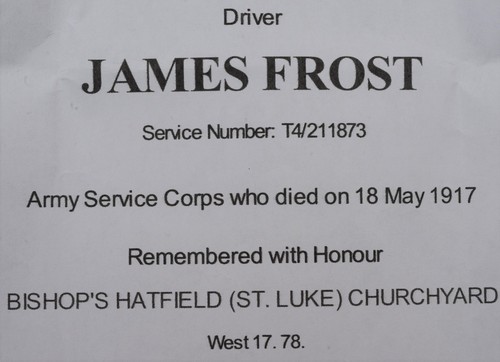 Ww1 medals james frost - ww1,