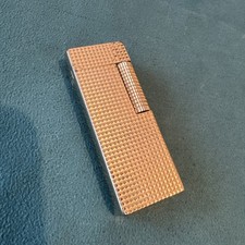 Vintage BINALITE  Lighter square diamond gold plated 