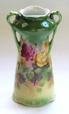 Antique Art Nouveau Floral Vase - Czechoslovakia?