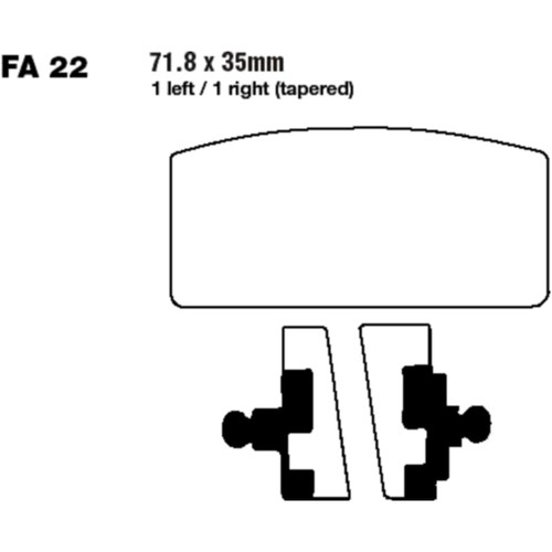 Ebc brake pad semi sinter - pad, semi-sinter