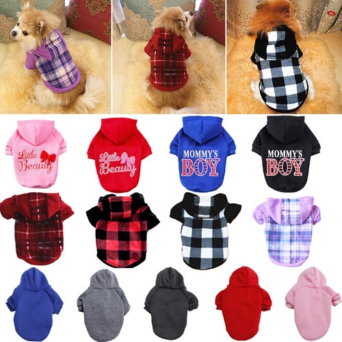 Pet fleece hoodie clothes - fleece,