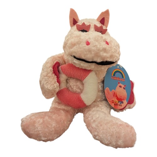 Rainbow george hippo plush - rainbow,