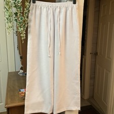 WIDE LEG WHITE PANTS By SALOOS S.18 new/unworn