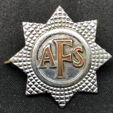Original British Army Cap Badge - Auxiliary Fire Service