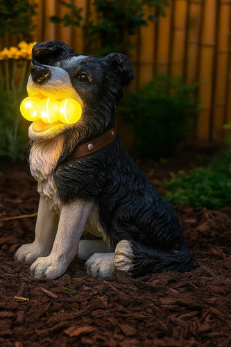 Solar garden dog - solar, ornament
