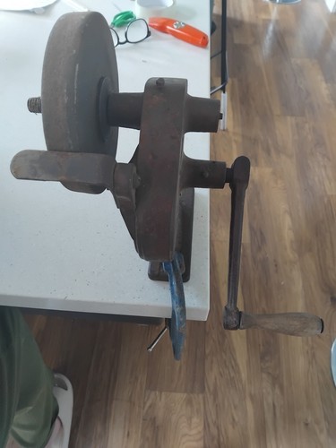 Vintage hand crank - vintage, bench