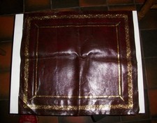 Real Leather Hand Tooled Red