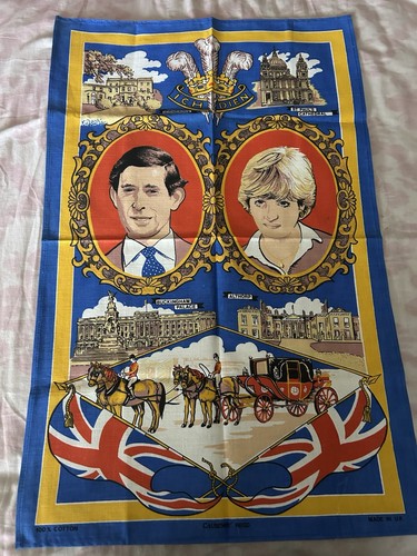 Vintage tea towel charles - ~,