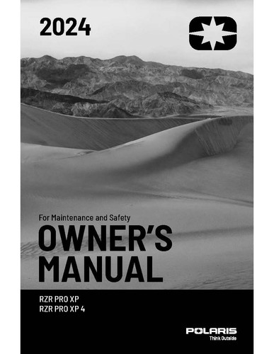 Polaris owners manual book - manual,