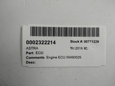55493025 ECU ASTRA VAUXHALL 1.6L Diesel '16