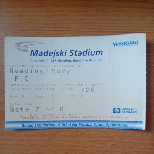 Ticket 2000 2001 4 - :, 14/4/2001