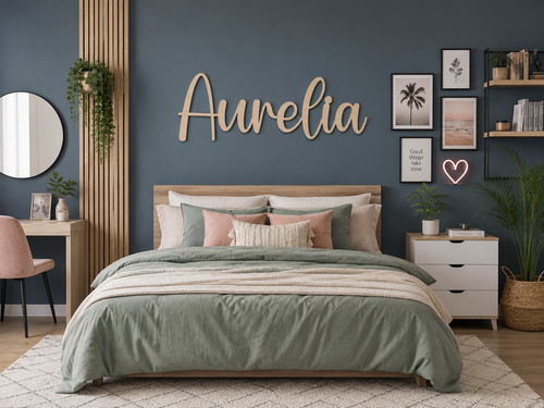 Personalised wooden name sign - personalised,