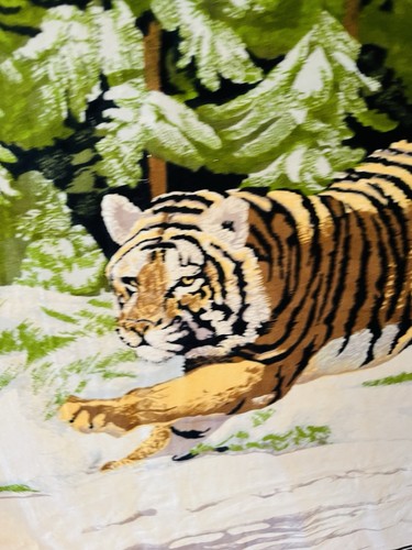 Vintage 1990s tapestry tigers - tapestry,