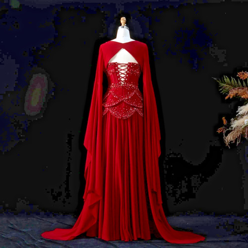 Luxury pearls tassel red - pearls,