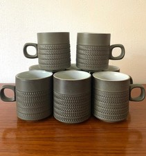 Denby Chevron Small mugs x 8
