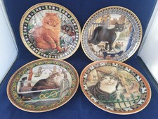 Set of 4 Lesley Anne Ivory Collectors Cat Plates Danbury Mint