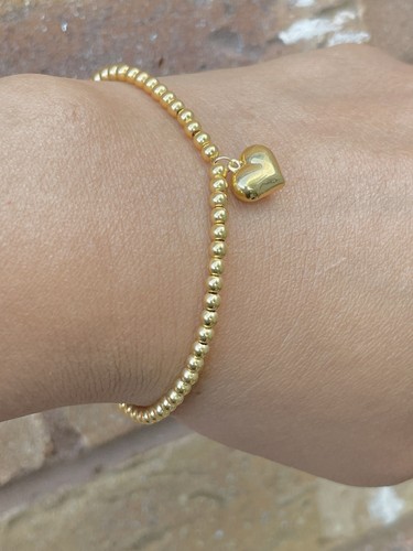 18k solid gold balls bracelet - solid,