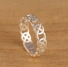 Solid 925 Sterling Silver Band/Thumb Ring Celtic Knot Band Ring Various Sizes