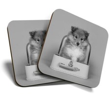 2 x Coasters (BW) - Shetland