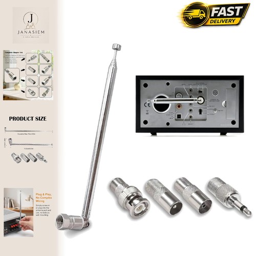 75cm telescopic dab aerial - 75cm,
