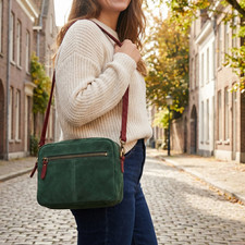 Green Suede Waist Bag Premium