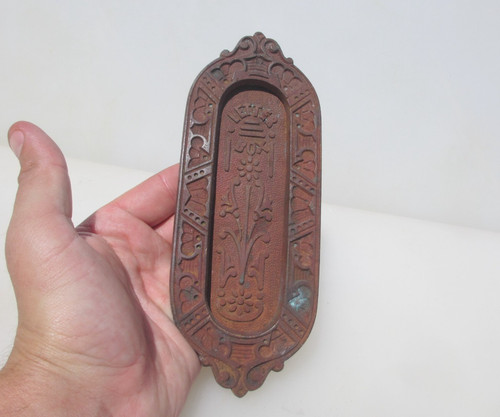Victorian brass letterbox - brass,
