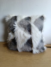 Rachel Zoe Mongolian Faux Fur Large Cushion W/duck down Filler 50cm X 50cm
