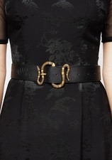 DISTURBIA Beautiful Mamba Debossed Belt Snake Brass Buckle BNWOT,Large UK 18-22!