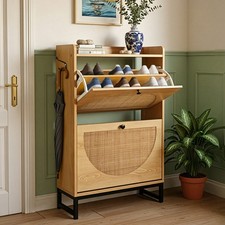 Rattan shoe storage - storage, &