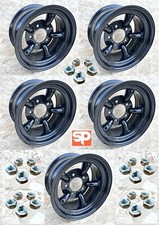 5x Black Challenger 5 Spoke Steel Wheels for Land Rover Defender 16" x 8" ET-35