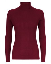 Women Ribbed Polo Neck Turtle