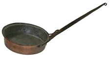 Antique 8.5" Skillet  Hand Made Copper Pan With Wrought Iron Handle