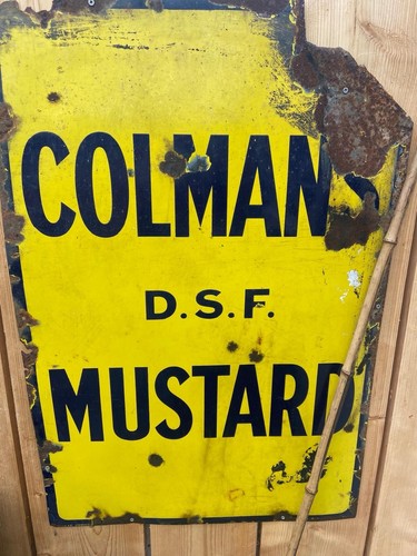 Colmans mustard vintage enamel - colmans,