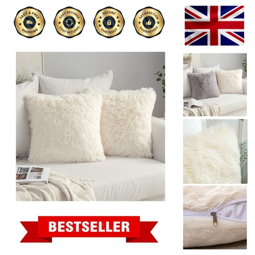 Soft 18x18 cream faux fur - soft,