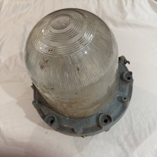 Victor Explosion Blast Proof Factory Bulkhead Light VTG Large 12inch Heavy