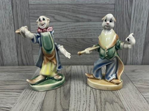 Pair ceramic clown - pair,