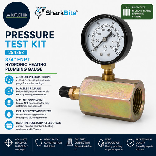 Sharkbite 25489z pressure test - pressure,