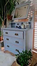 Antique French Dressing table.  Annie Sloan Louis Blue