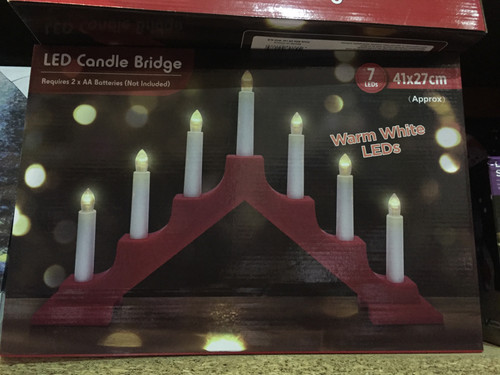 Christmas led wooden candle - 7,