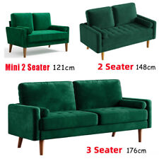 2/3 Seater Teddy Velvet Sofa with 2 Pillows Modern Couch Love Seat Settee Home