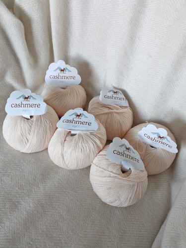 Lace type skeins - 6, cashmere