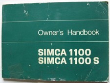 SIMCA 1100 1100S Car Owners