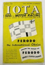 IOTA  Aug 1952 500cc Motor Racing Specials Magazine