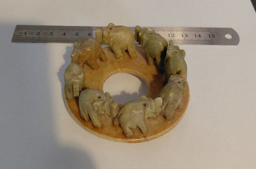 Vintage hand carved soapstone - hand,