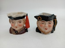 2x Vintage Leonardo Collection Fine Porcelain Character Toby Mini Jugs