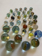 Vintage Marbles Job Lot  x 35 Large & Small